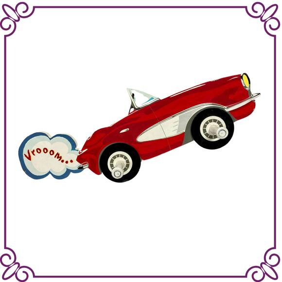 Lady Jayne LTD Little Red Sportscar Wall Coat Rack Hooks - Picture 1 of 9